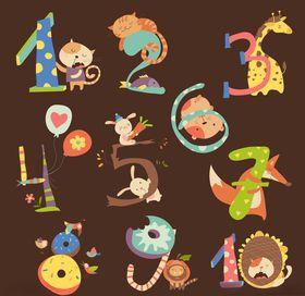 北欧森系数字动物插画