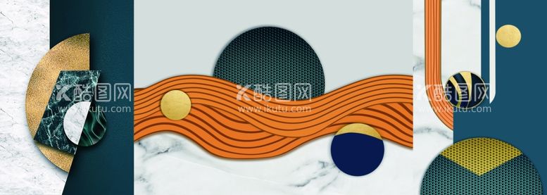 编号：26077811262217262109【酷图网】源文件下载-抽象几何图形装饰画