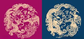 圆形底纹中国风矢量纹饰