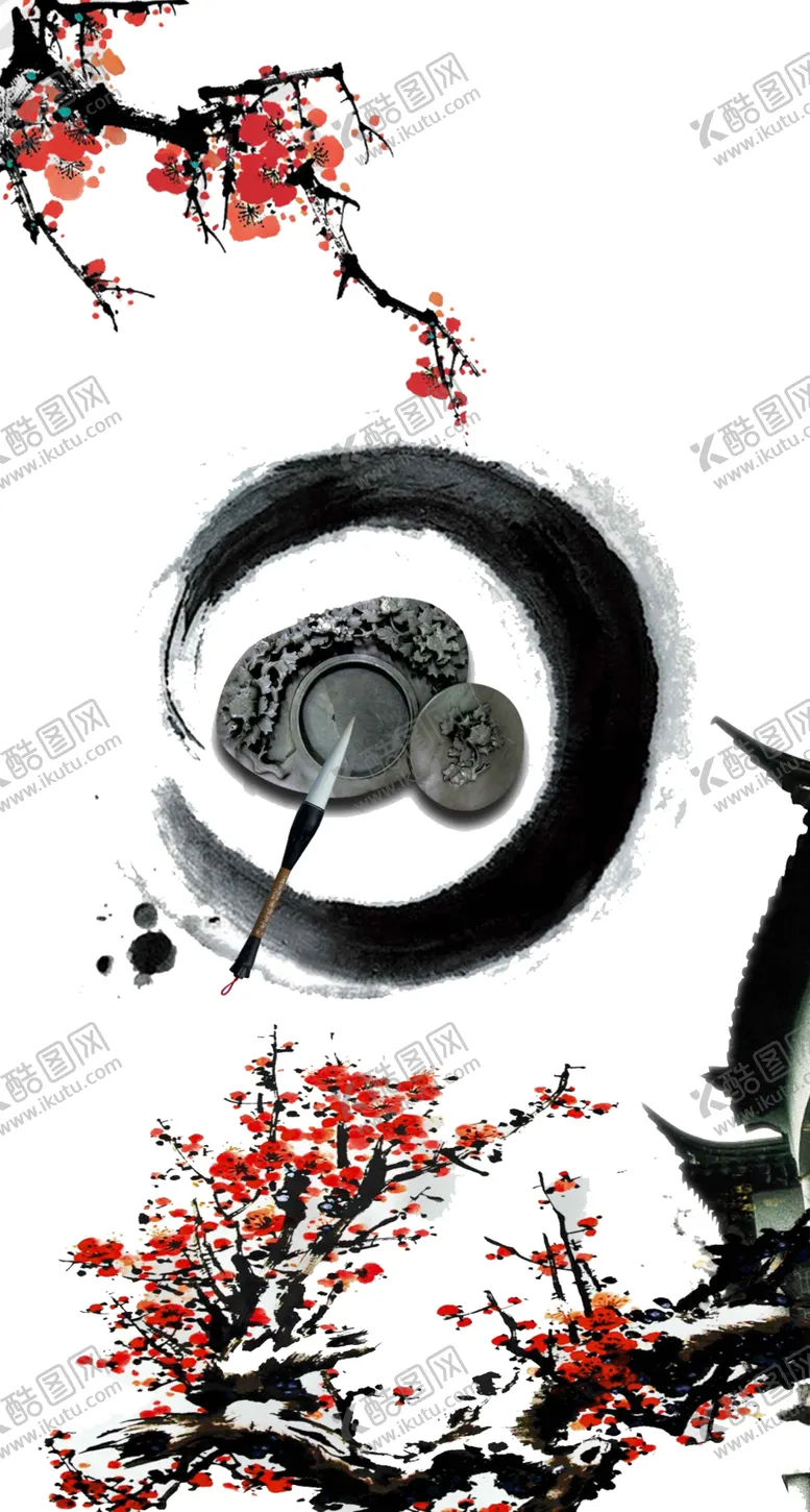 编号：54544206301926255238【酷图网】源文件下载-中国风水墨梅