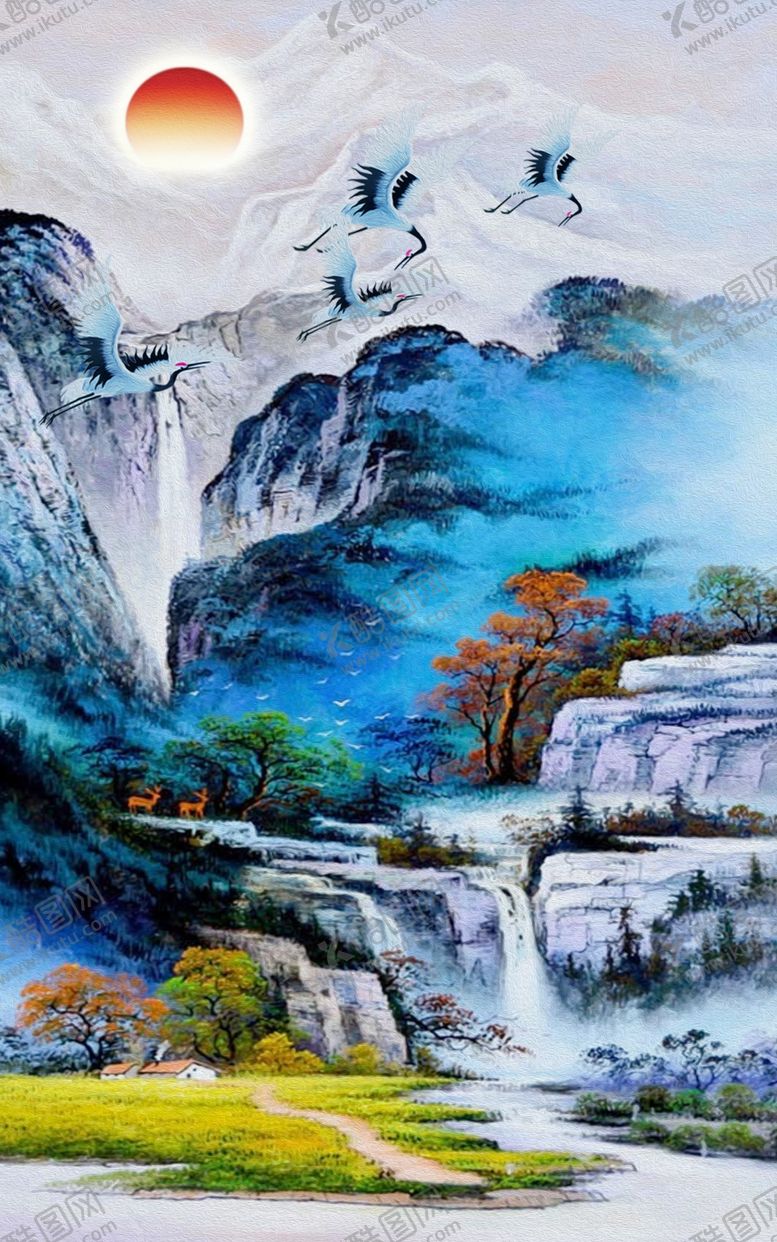 编号：48746105112359591901【酷图网】源文件下载-国画山水