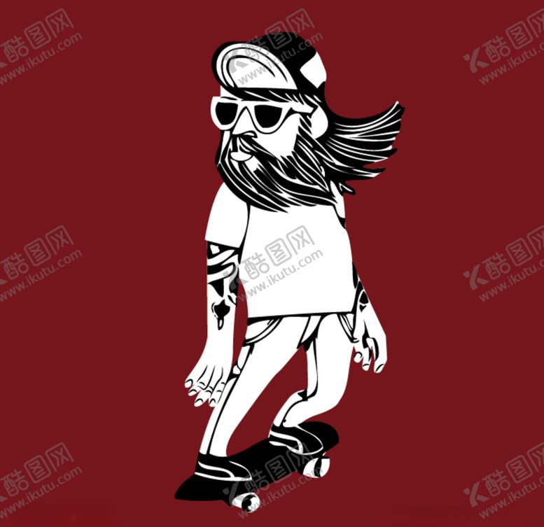 编号：31536309170425064678【酷图网】源文件下载-滑板人儿