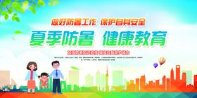 夏季防暑健康社会公益宣传展板