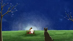 爱情插画白头偕老相亲矢量侣卡通男女