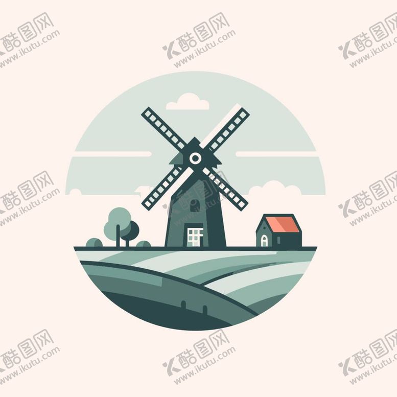 编号：59510512041455214303【酷图网】源文件下载-风车卡通元素