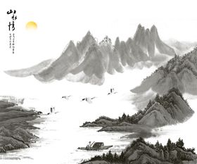 中国风三联画