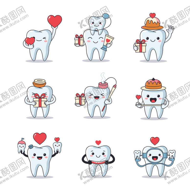 编号：94048612230115404861【酷图网】源文件下载-卡通牙齿角色