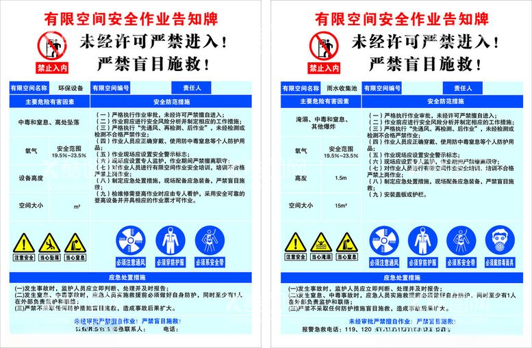 编号：17296212051005568934【酷图网】源文件下载-有限空间安全作业告知牌