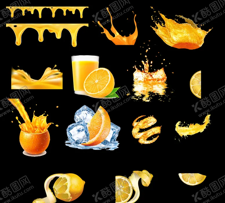 编号：99336304111812564828【酷图网】源文件下载-橙汁饮料飞溅