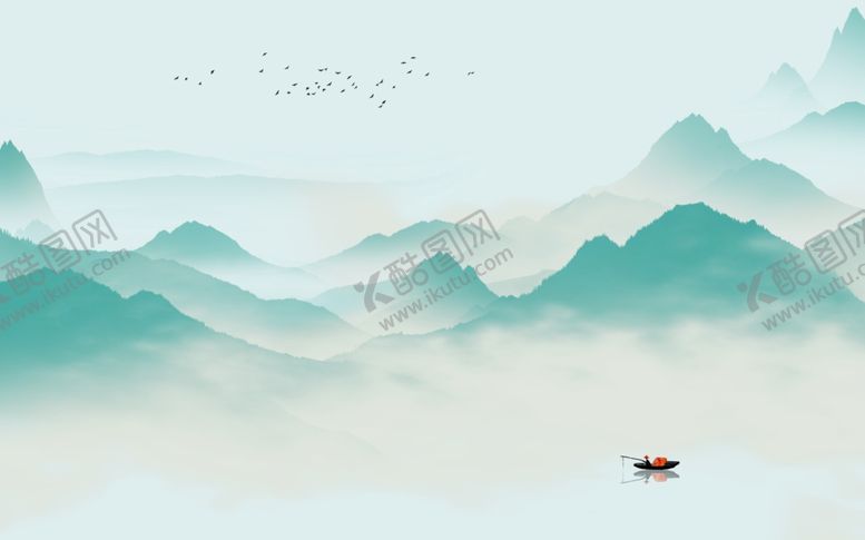 编号：59989609220108058185【酷图网】源文件下载-天高云淡新中式背景墙