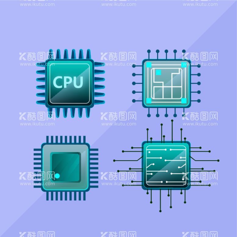 编号：51056212071911509750【酷图网】源文件下载-绿色科技芯片图标