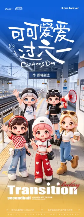 酒吧夜店六一儿童节海报