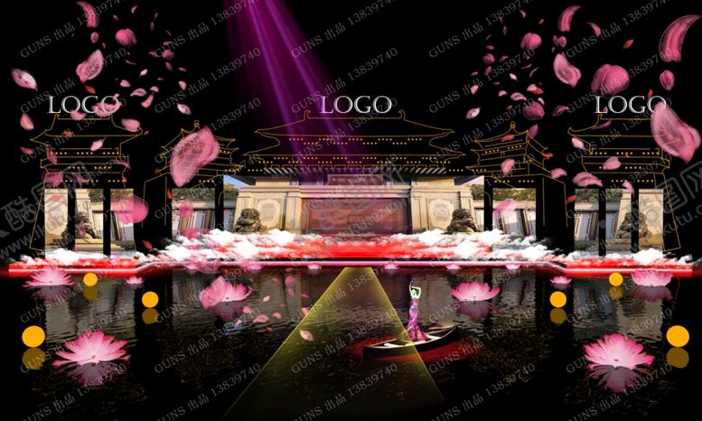 编号：30011707082334436210【酷图网】源文件下载-水上舞台发布会效果图