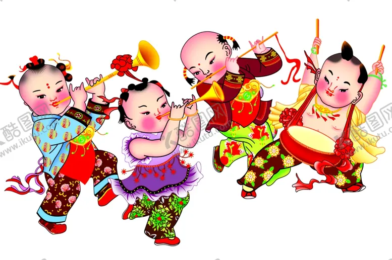 编号：13373605031123302983【酷图网】源文件下载-奏乐儿童卡通