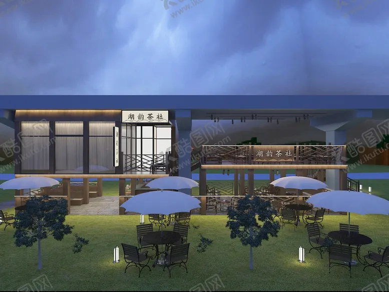 编号：17817712052234446869【酷图网】源文件下载-室外露天茶室茶舍max效果图