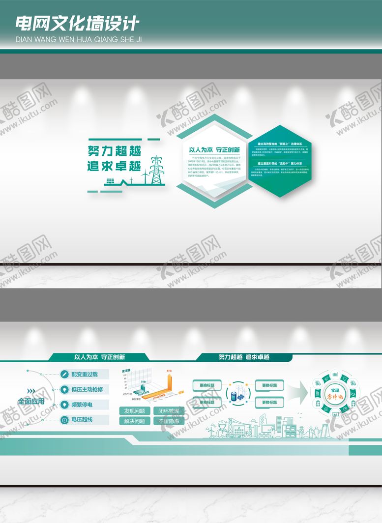 编号：26305404101213346020【酷图网】源文件下载-电力企业文化墙创意设计
