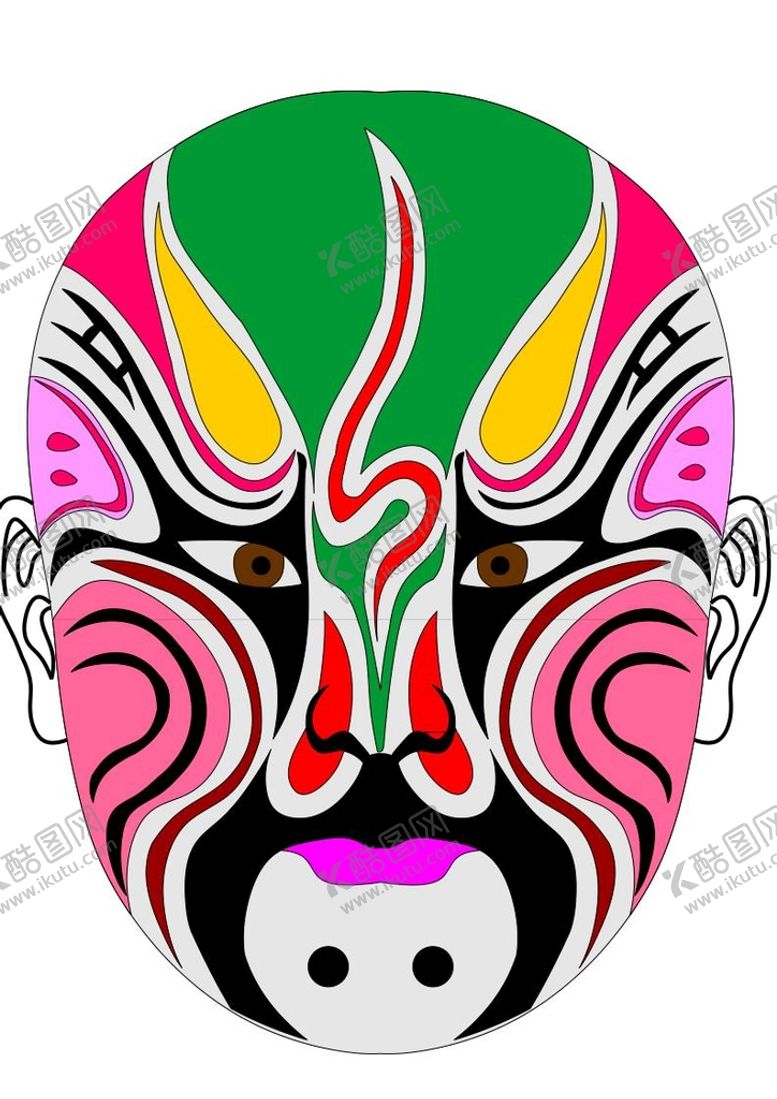 编号：61262001260029463385【酷图网】源文件下载-矢量脸谱