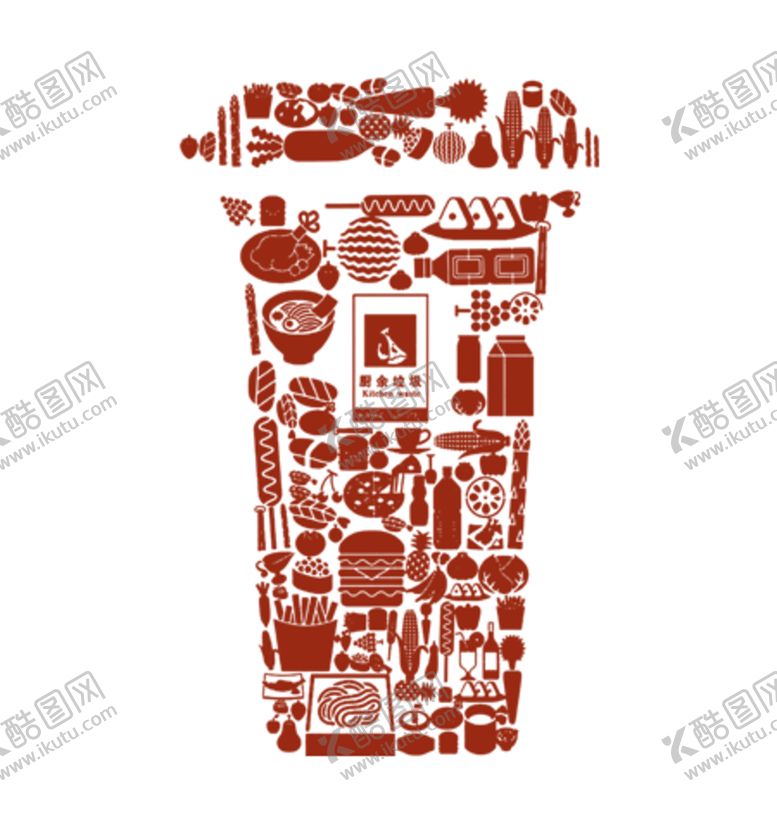 编号：77385505021847446076【酷图网】源文件下载-垃圾分类图标图形背景海报素材