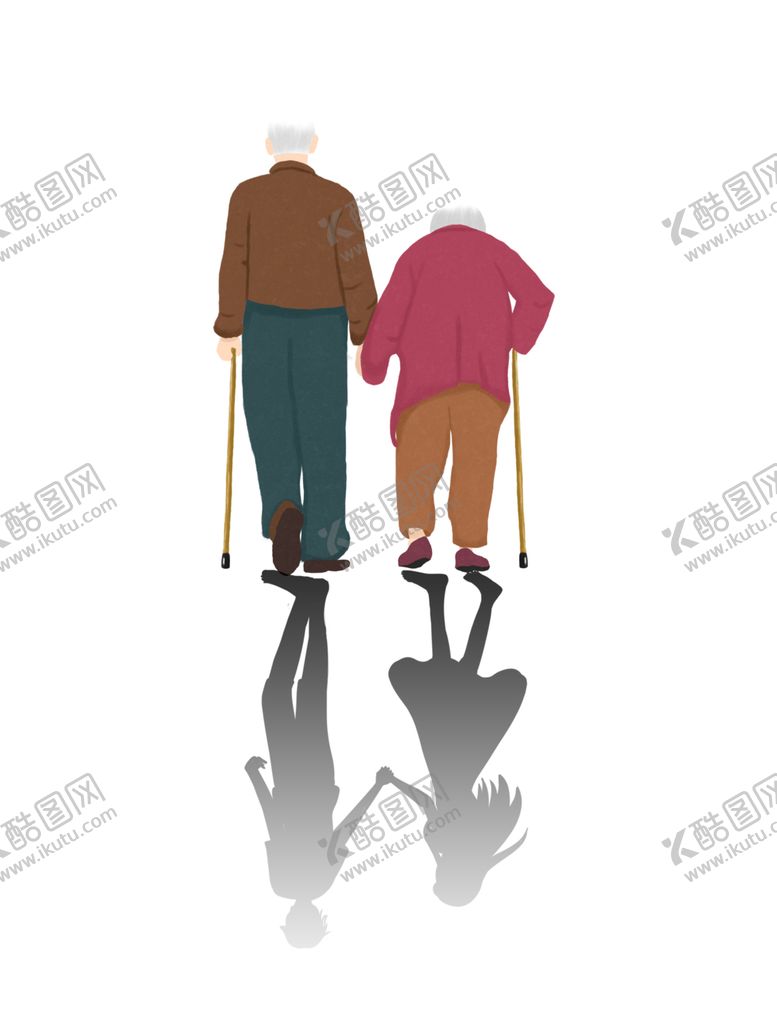 编号：15526607050223196199【酷图网】源文件下载-老人背影插画合成海报素材