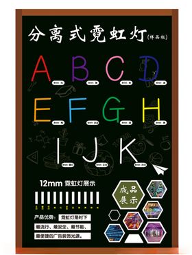 霓虹灯黑板字母样板