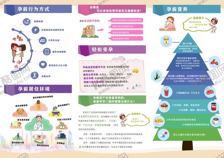 编号：42491902142220402378【酷图网】源文件下载-孕前优生健康检查宣传手册