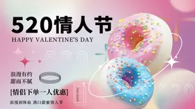 情人节海报告白季美食礼物特惠