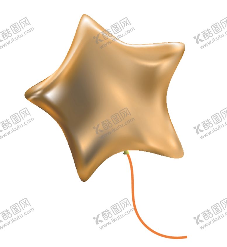 编号：59797809210846522473【酷图网】源文件下载-金色星星气球