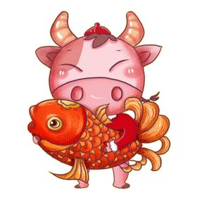 春节动漫牛形象