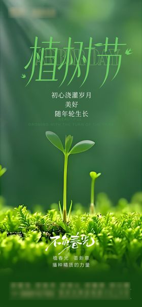 简约植树节海报