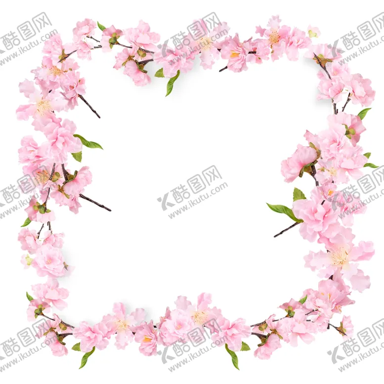 编号：42421105121024247425【酷图网】源文件下载-粉色鲜花边框