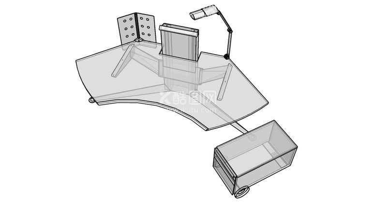 编号：75131301280204226481【酷图网】源文件下载-sketchUP草图大师 桌子