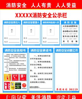 消防安全公示栏