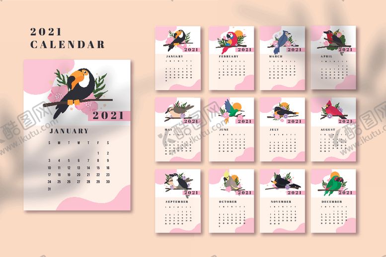 编号：42630709220544216665【酷图网】源文件下载-2021年历