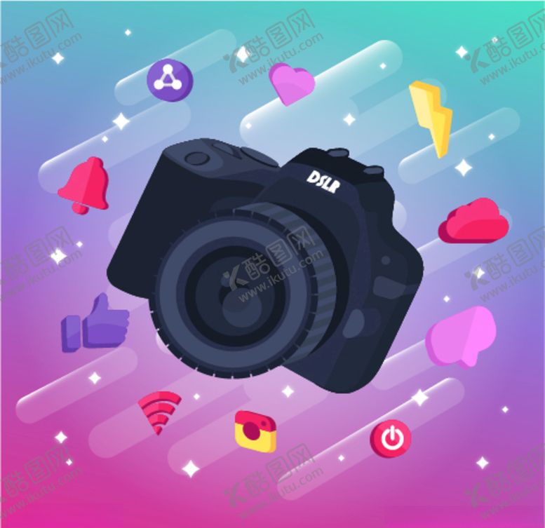 编号：44991709201303214713【酷图网】源文件下载-摄像头矢量相机手绘相机插图