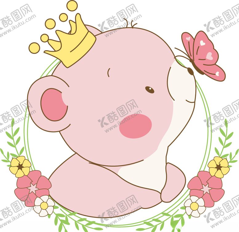 编号：12798505081904254936【酷图网】源文件下载-粉色小熊