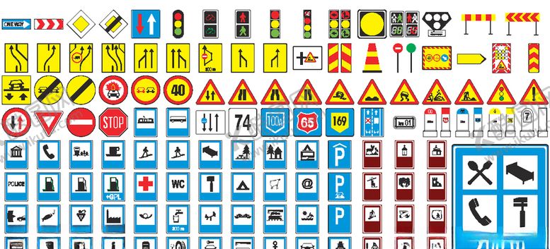 编号：83262710030043301841【酷图网】源文件下载-交通标识
