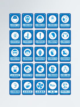指令安全标识牌整套导视图