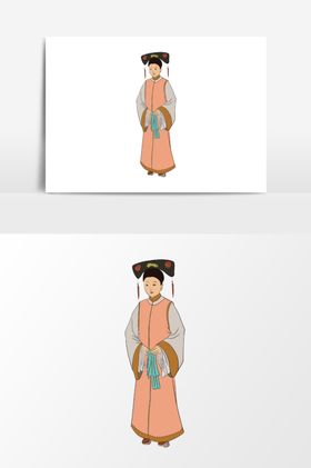 淡彩国画人物