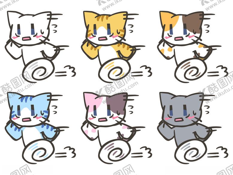 编号：65449506240612159371【酷图网】源文件下载-可爱猫咪动态插画集合
