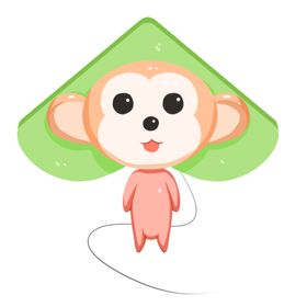 风筝和猴子插画