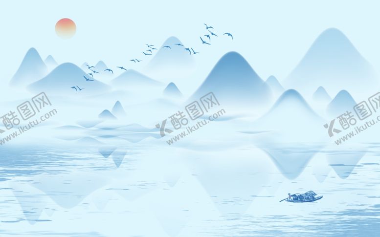 编号：73650909191753189533【酷图网】源文件下载-水墨山水电视背景墙