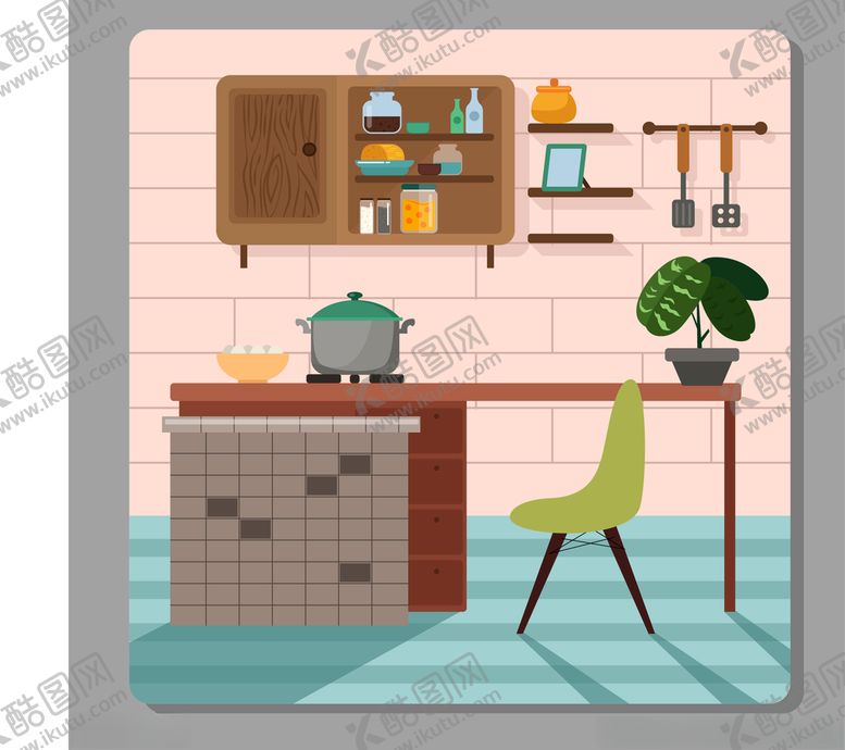 编号：72321709120012523900【酷图网】源文件下载-厨房装修