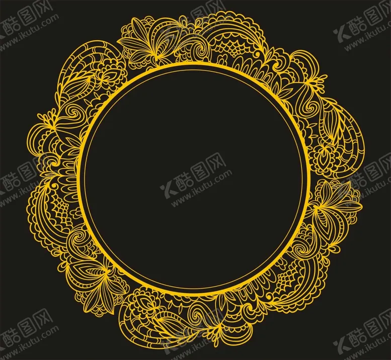 编号：58171601310051025837【酷图网】源文件下载-蕾丝花纹边框 