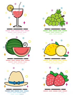 MBE简约可爱夏季小图标元素