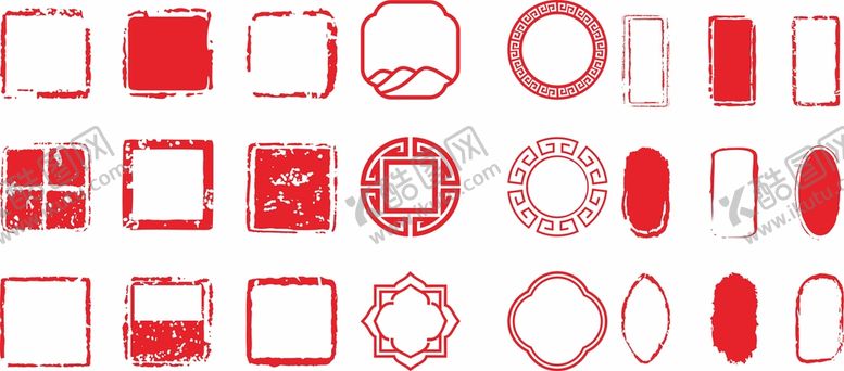 编号：80051102161426416845【酷图网】源文件下载-中式花纹边框 矢量素材