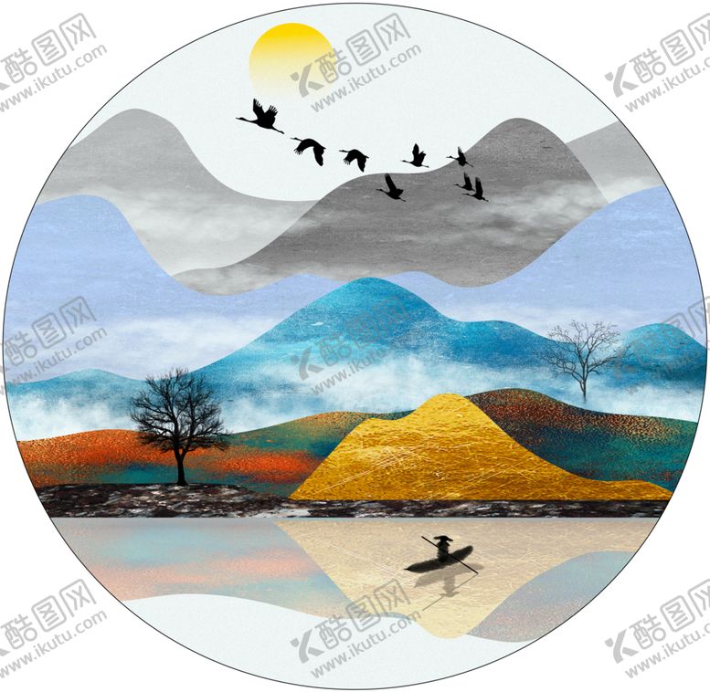 编号：61643110110256275078【酷图网】源文件下载-中国山水装饰画