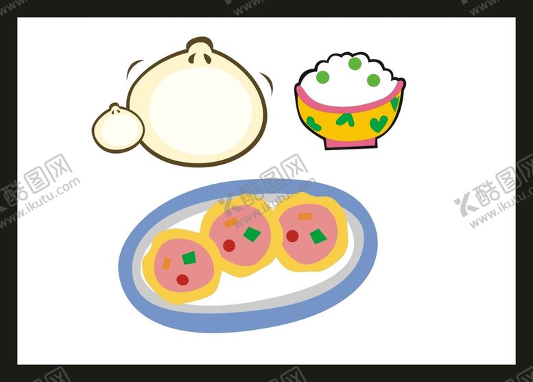 编号：71704501300032523806【酷图网】源文件下载-手绘卡通美食