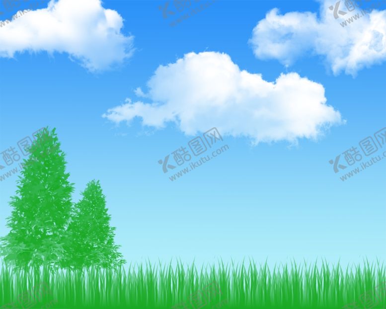 编号：85809209242347435516【酷图网】源文件下载-蓝天白云绿草地