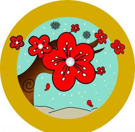 矢量梅花