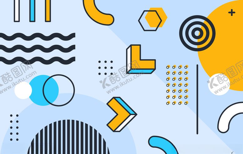 编号：43019709281315089968【酷图网】源文件下载-孟菲斯几何图案